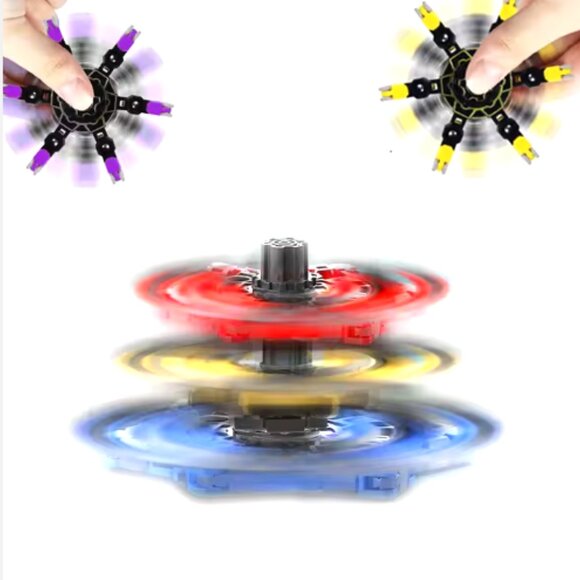 4 Transformable Fidget Spinners for Kids and Adults Stress Relief Sensory Toy - Picture 6 of 8